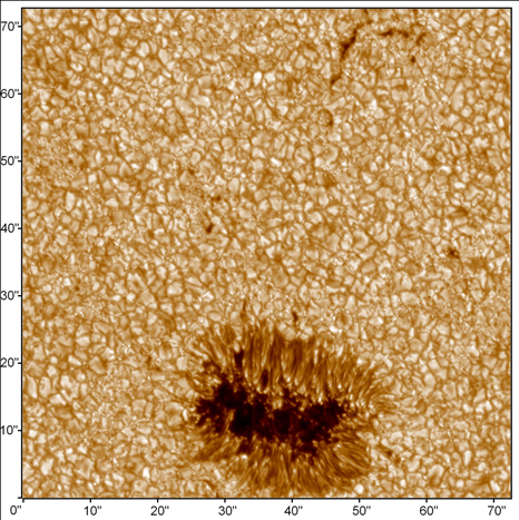太阳黑子及米粒组织高分辨率图像